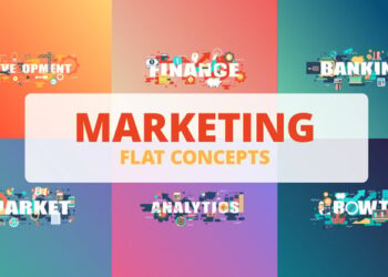 Marketing – Typography Flat Concept