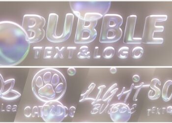 Bubbles Logo Text Intro