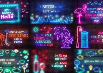 Neon Lyrics Template